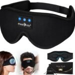 MUSICOZY Sleep Headphones, 3D Sleep Mask Bluetooth 5.2 Wireless Sleeping Headphones Earbuds Built-in HD Ultra Soft Thin Speakers Microphones for Men Women Cool Gadget Unique Gifts